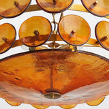 Italian Bauhaus Amber White Art Glass Chandelier E14 Pendant Light Living Room Kitchen Island Hanging Lamp Lighting Fixture LED