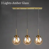 Italian Designer LED Glass Ball Chandelier Ceiling Light for Dining Room Living Room Bedroom - Home Decorative Lighting