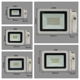 White LED Flood Light 10W 20W 30W 50W 100W IP68 Waterproof Outdoor Garden Projector Lighting Spotlight Wall Flood Lights