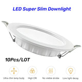 10pcs LED Downlight  5W 7W 9W 12W 20W 220V Recessed Ceiling Light 3/4/5 Inch Round LED Panel Down Light Spotlight Lighting