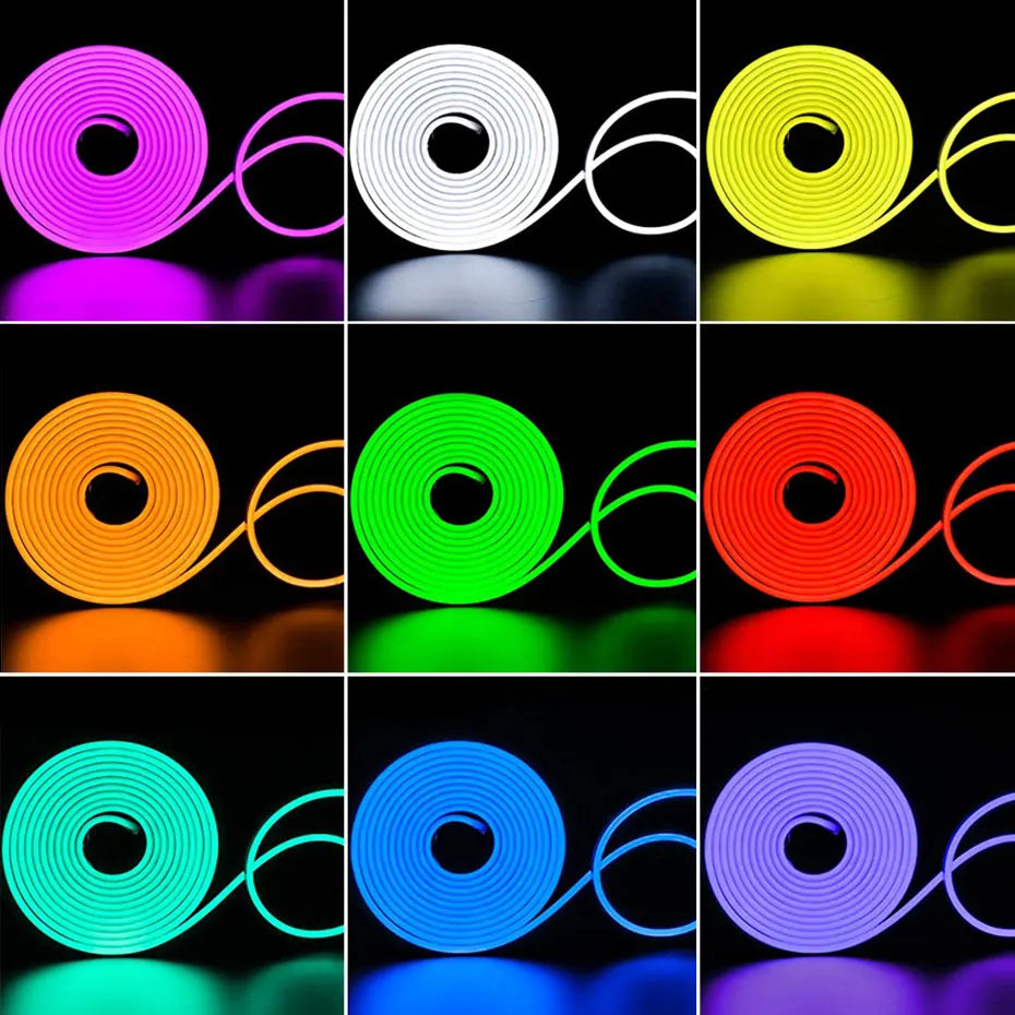 RGB Smart LED Neon Strip Light 220V - Waterproof Flexible Ribbon Tape
