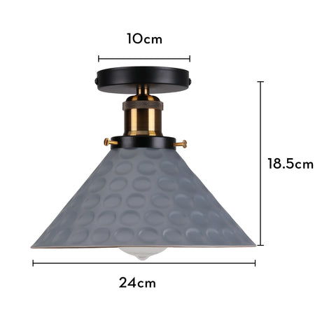 Vintage Retro Ceiling Light Flush Mount Lamp Shade Industrial Lights Lighting for Indoor Bedroom Kitchen Living Room Home Decors