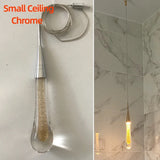 Post-Modern Crystal Glass Led Pendant Lights Hanglamp Tear Drop Light Restaurant Bar Indoor Hanging Lamp Staircase Chandelier