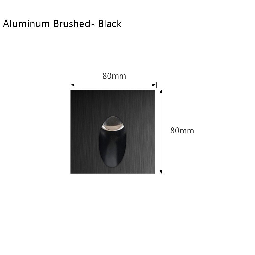 Recessed Wall Sconce Lamp Led Stair Lighting Interior Step Light Aluminum Nightlights with Box for Bathroom 110V/220V/12V