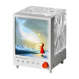 Aurora Box Projector Night Light Bluetooth Ambient Light With White Noise Stepless Dimming Beside Lamp For Bedroom Decor