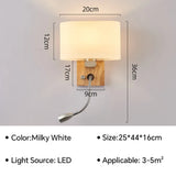 Nordic LED Wall Light with 360° Rotatable Spotlight Wall Sconce For Bedroom Living Room Stairs Indoor Lighting Fixture Luster's