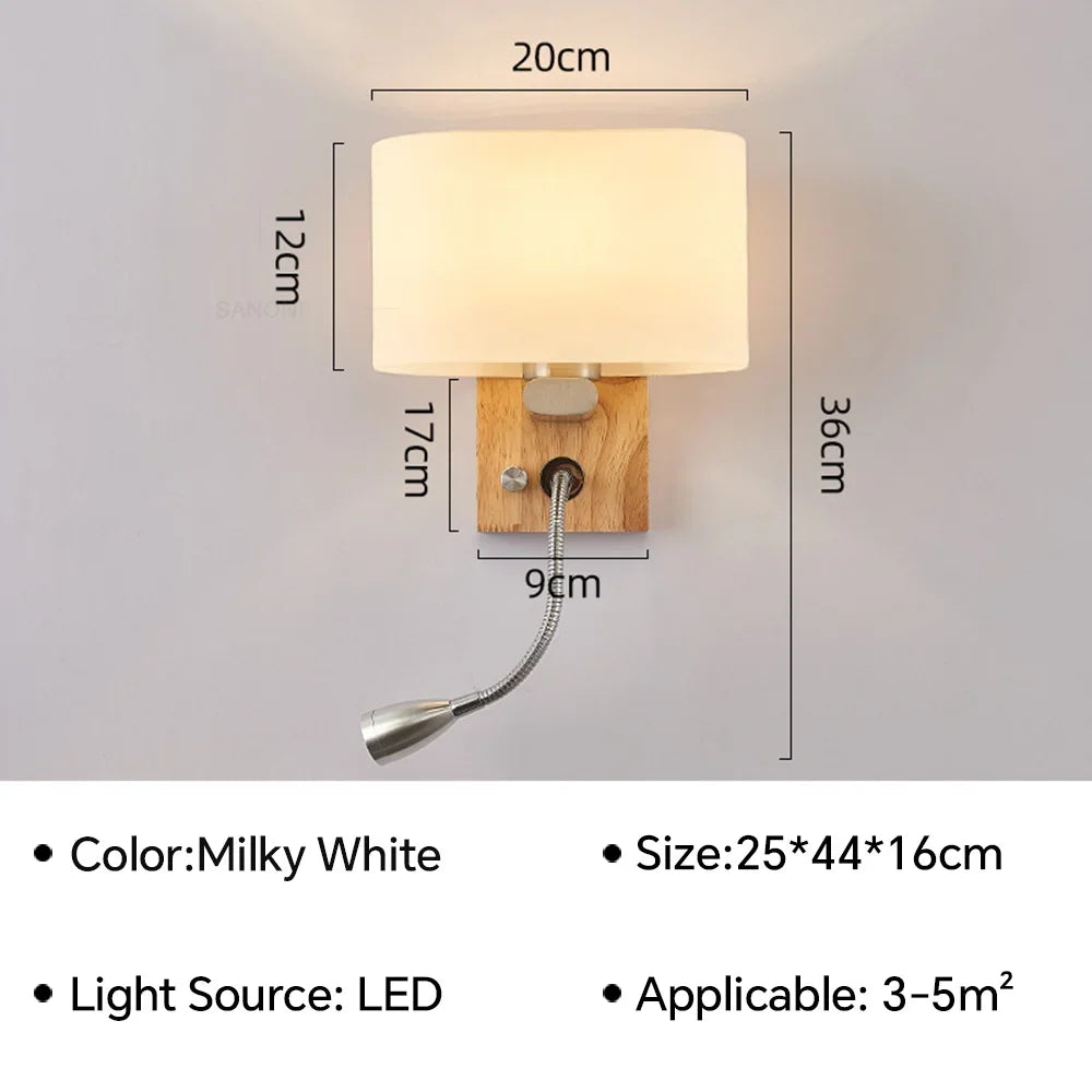 Nordic LED Wall Light with 360° Rotatable Spotlight Wall Sconce For Bedroom Living Room Stairs Indoor Lighting Fixture Luster&#39;s