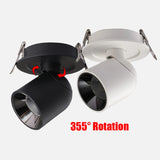 Dimmable Rotatable LED Downlight Recessed Ceiling Lamp Anti Glare Spotlight 7W 10W 12W 15W AC85~265V Indoor Home Office Store