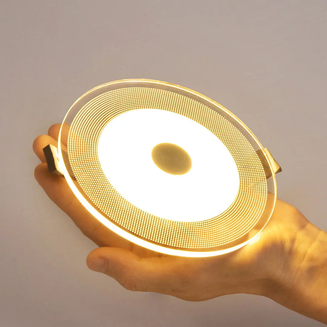 LED Downlight 5W Recessed Down light Round Led Panel Light Cold Warm white LED Spot light Three-color dimmable Warm white