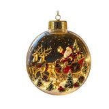 Acrylic Lighted Christmas Ball Ornament Transparent LED Lighted LED Christmas Tree Globe Decor Decorative