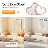 LED Ceiling Light Heart Shaped Flush Mount Lamp Acrylic Ceiling Lamp Dimmable Chandelier W/Remote 220V/110V for Children's Room