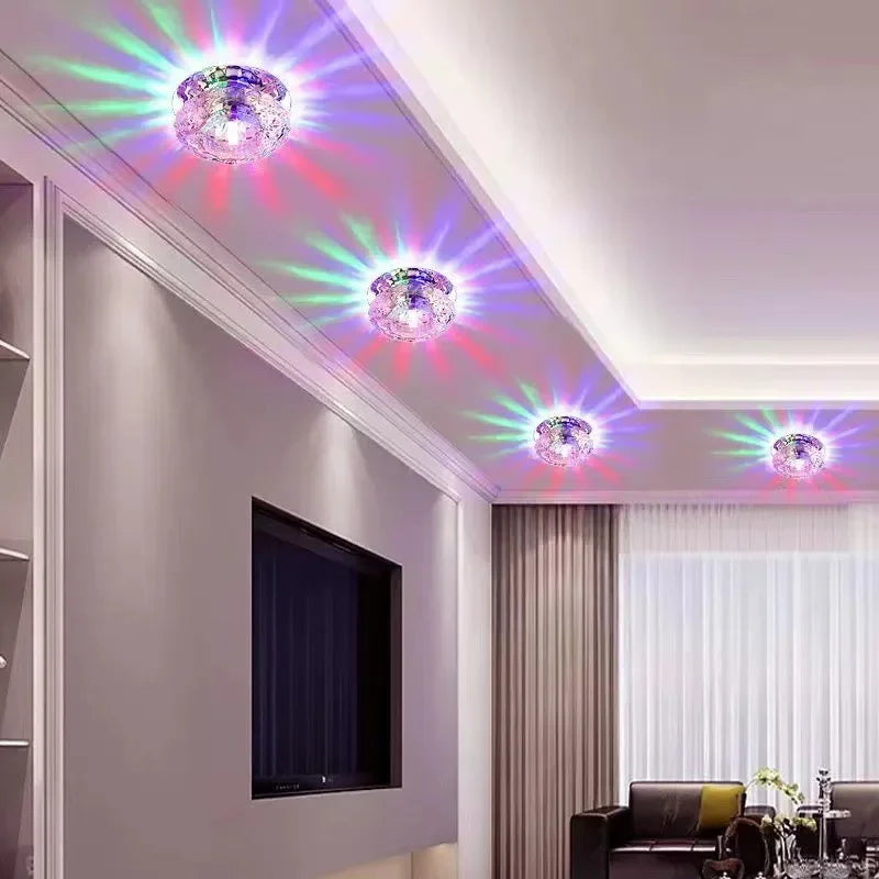 LED Crystal  Embedded Ceiling Light for Home Living Room Corridor Decorative Ceiling Lamp Porch Balcony Indoor Lighting