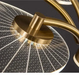 Nordic Gold Lotus Ceiling Light - Luxury Acrylic Hanging Lamp for Dining Room