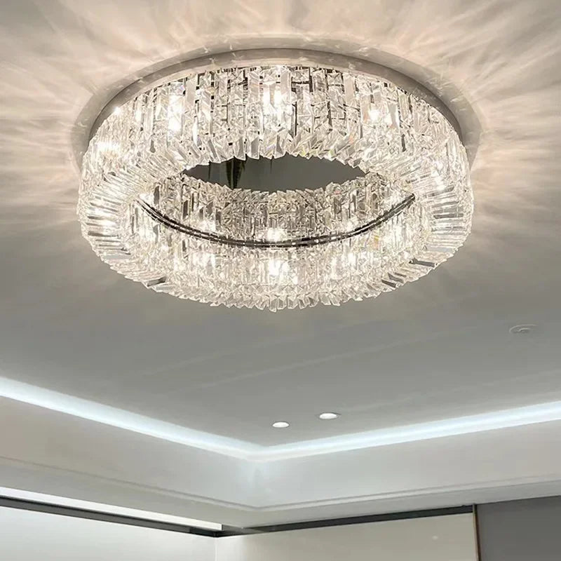 Luxury Crystal Bedroom LED Ceiling Lamp Simple Nordic Restaurant Living Room Kitchen Hotel Chandelier Modern Home Decor Lighting
