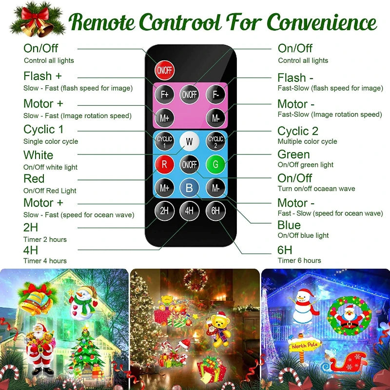 LED Lamp Party Light Lighting Holiday Outdoor Christmas Projector Christmas led lights Projector Waterproof Laser Projection