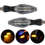 Motorcycle LED Turn Signal Light Amber Flasher Indicator Waterproof Warning Blinker Rear Tail Lights for Motorbike Scooter