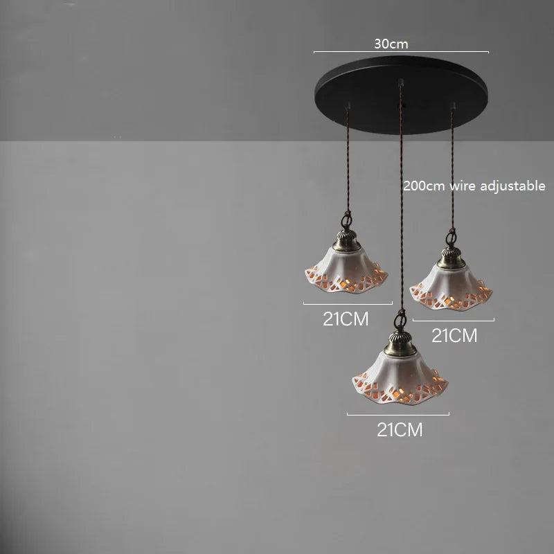 Modern Simple Ceramic LED Pendant Lamp Home Indoor Decors Lighting Bedroom Restaurant Dinning Living Room Lights Hang lamp