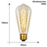 Retro Edison Light Bulb E27 220V 40W ST64 G80 G95 T10 T45 T185 A19 A60 Filament Incandescent Ampoule Bulbs Vintage Edison Lamp