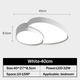 Modren LED Ceiling Lamps Living Dining Room Study Bedroom Nordic Minimalist Acrylic Black White Home Decor Lustre Lights Fixture