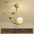 Modern Led Living Dining Room Kitchen Chandeliers Gold Bird Nest Egg Glass Ball Pendant Light Bedroom Loft Ceiling Hanging Lamp