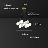 2026 Modern Glass Bubble Chandelier - Dimmable Art Deco Hanging Lamp