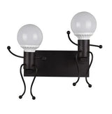 Modern Wall Lamp Iron Cartoon Humanoid Wall Lamps For Living Room Bedroom Nordic Home Decor Bedside Wall Light Bathroom Fixtures