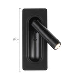 LED Ambient Reading Light Adjustable Recessed Wall Light Wide Voltage 85V-265V Indoor Rotatable Bedside Reading Light