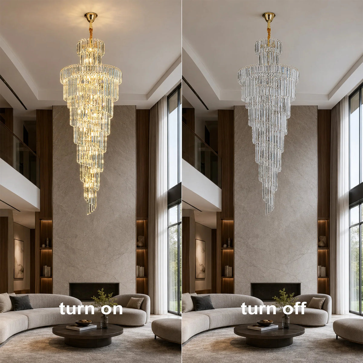 Luxury Crystal Chandelier Light - Grand Pendant Lamp Fixture for Villa Foyer, Hotel Lobby, Living Room & Staircase