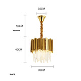 LED Gold Chrome 2 Layer Crystal Ceiling Chandeliers 2023 New Trend Lighting Lustre Suspension Luminaire Lamp For Living Room