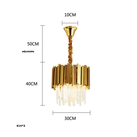 LED Gold Chrome 2 Layer Crystal Ceiling Chandeliers 2023 New Trend Lighting Lustre Suspension Luminaire Lamp For Living Room