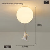 Designer Polar Bear Cartoon Pendant Chandelier - LED Resin Kid's Room Light