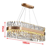 Modern Crystal Chandelier LED Kitchen Dining Room Pendant Lamp Ceiling Light