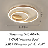Nordic Creative Led Circle Chandeliers Bedroom Living Dining Room Lighting Chandelier Home Indoor Lamps Golden Brown Glossy Lamp