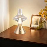 Retro table lamp LED glass night light rechargeable bedroom bedside desk light bar restaurant atmosphere light