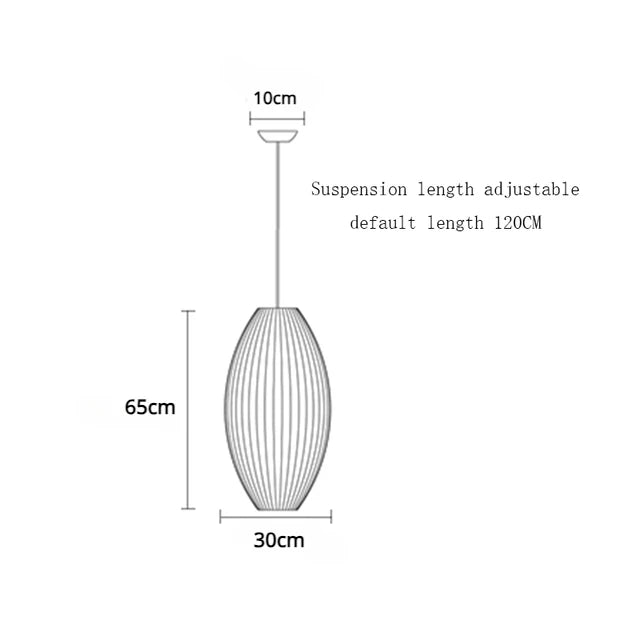Denmark Designer Silk Pendant Lamp Living Room Hotel Hall Restaurant Hanglamp Home Decoration LED Lighting Factory Direct Sales