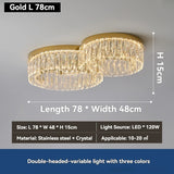 Modern Round Crystal Ceiling Light for Living Room Dining Room Bedroom Study Gold Minimalist LED Indoor Decor Ceiling Lamp