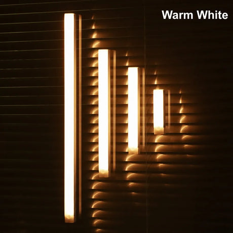 Rechargeable Motion Sensor LED Bar Light Induction Under Cabinet Lamp USB 5V Dimmable Night Light Room Aisle Tube Detector Bulb