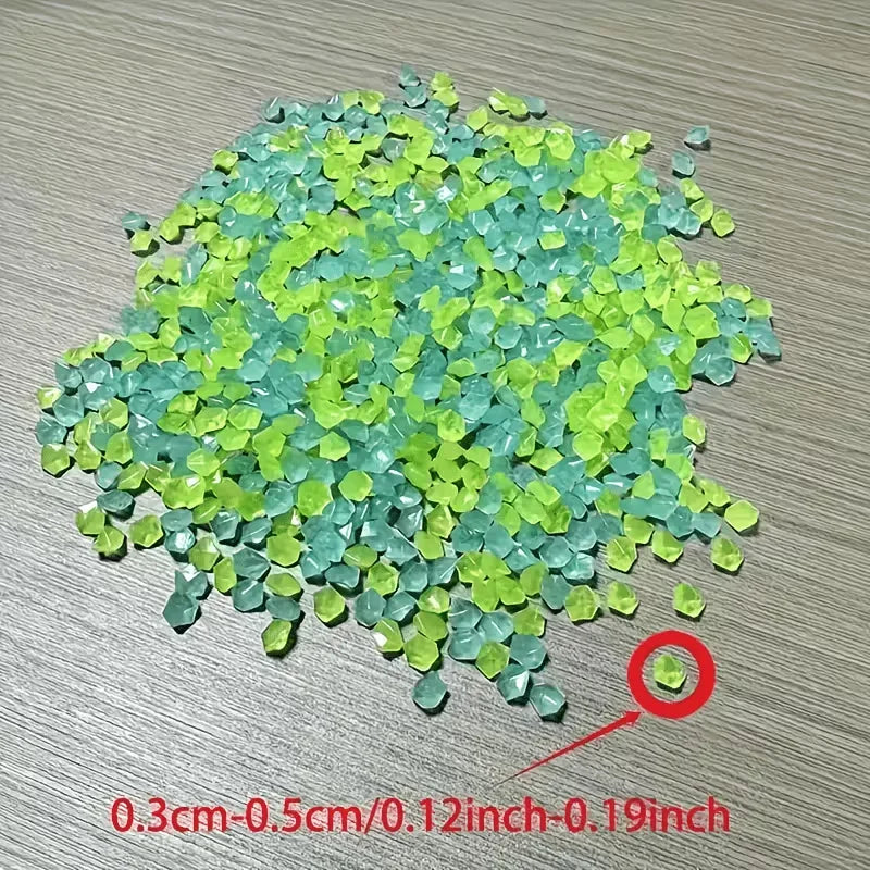 3000Pcs/Bag Luminous Glow Sand, Garden Wedding Party Aquarium Decor, Colorful Reusable Mini Landscape Pot Gardening Supplies
