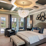 French Light Luxury Bedroom Magic Beans Transparent Glass Chandelier Spectacular Hotel Lobby Villa Living Room Home Decor LED