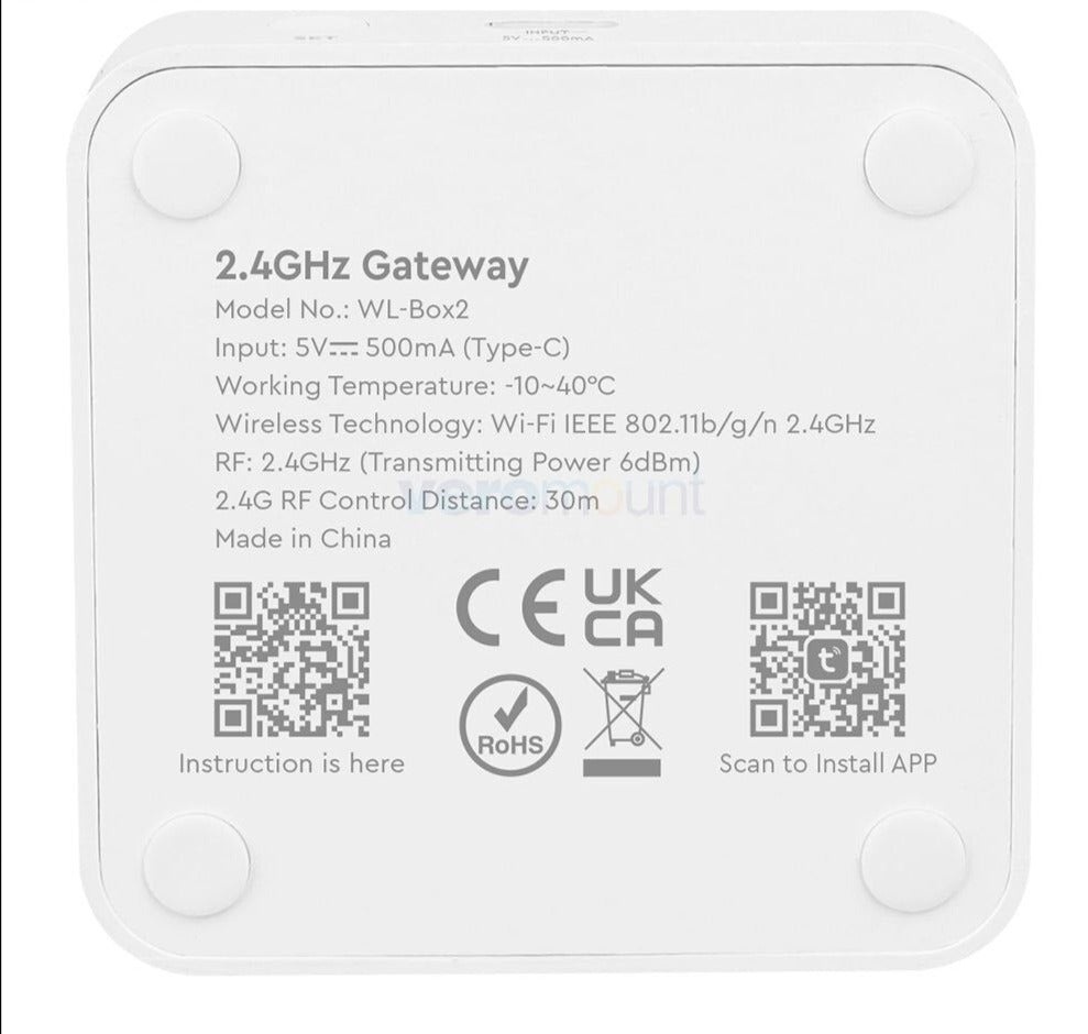 2.4G Gateway WiFi Controller WL-Box2 For MiBoxer 2.4G Series Lamp Control Smartphone App/ Voice/100-Zone Remote Control