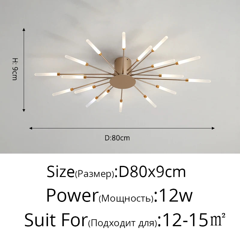2025 New fireworks led Chandelier For Living Room Bedroom Home chandelier Modern Led Ceiling Chandelier Lamp Lighting chandelier