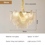 Modern French Style Glass Led Chandelier For Living Room Bedroom Dining Room Kitchen Art Romantic Design Pendant Light Fixtures