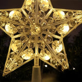 15/20cm Christmas Decoration LED Star Light Christmas Tree Pendant Ornaments for Home Decor Navidad New Year 2025 Gift Accessory