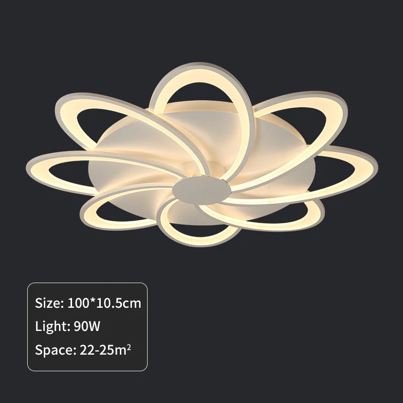 Creative Modern LED Chandelier Creative Living Room Bedroom Dining Room Kitchen Bedroom Ceiling Light White Design Indoor Lamp