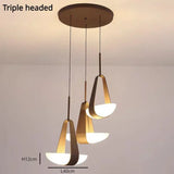 Nordic Ceiling Chandelier Creative Modern Home Decoration Belt Glass Led Lights Living Room Dining Bedroom Salon Lustre Lighting