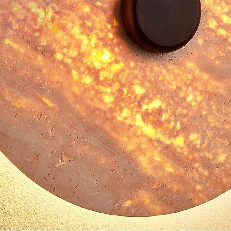 Natural Yellow Cave Stone Wall Lamps Retro LED Travertine Wall Lights Indoor Decor Lighting Bedroom Bedside Living Room Hallway