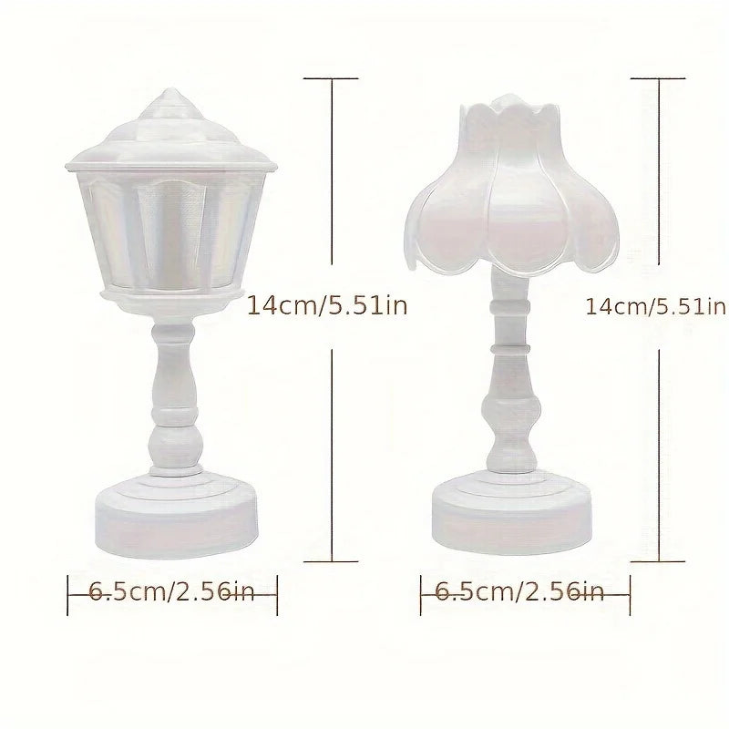 Pagoda Bud Button Battery LED Table Lamps Desk Night For Bedroom Dining Night Light Simple Flower Modern Decoration