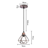 Industrial Pendant Light Led Adjustable Hanging Lamp Shade for Home Kitchen Metal Cage Pendant Lighting for Island Dining Room
