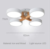 Nordic Modern Macaron Ceiling Lamp Chandelier Bedroom Minimalist Wood Home Decor Living Room Kitchen LED Lighting Fixtures