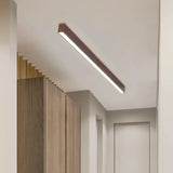 Modern LED Ceiling Lamp for Living Dining Room Long Strip Wooden Decor Lamps Entryway Bedroom Aisle Cloakroom Lighting Fixture